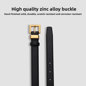 Vente directe usine – <span class=keywords><strong>Ceinture</strong></span> large en cuir de vachette véritable haut de gamme pour femme, boucle <span class=keywords><strong>noire</strong></span> pour jeans, marque de créateur, <span class=keywords><strong>ceinture</strong></span> YS - Product Image 3