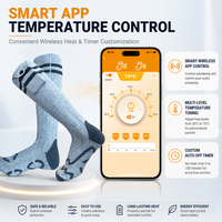 Chaussettes chauffantes électriques personnalisées pour commandes OEM et ODM, chaleur hivernale au-dessus du genou avec contrôle par application et service de vente en gros en vrac