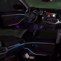 Système d'éclairage d'ambiance intérieur LED SJC 64 couleurs dynamiques effet ciel étoilé pour BMW Série 3 G20 2020-2022 LHD/RHD