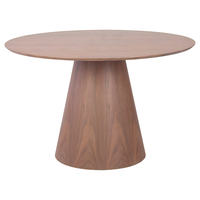 Table à manger en bois au design nordique moderne, 4 places, meubles de salle à manger assemblés, finition placage, pour usage domestique, vente en gros d'usine