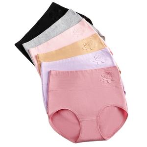 ملابس داخلية نسائية جديدة ثلاثية الأبعاد منقوشة، 95% قطن، خصر مرتفع، سراويل داخلية دافئة مثلثة الشكل - Product Image 1