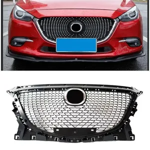 ตะแกรงหน้า StarNav สำหรับ Mazda 3 Axela ปี 2014 2015 2016 แบบ Racing สีดำ สำหรับกันชนหน้า ช่องดักอากาศ ฝากระโปรงหน้า ตะแกรงหม้อน้ำ - Product Image 3