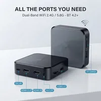 Boîtier Smart TV Hindetel Allwinner H135 Android 12.0 avec TV en direct mondiale intégrée, Wi-Fi double bande, Full HD 1080P 60fps, ultra compact pour