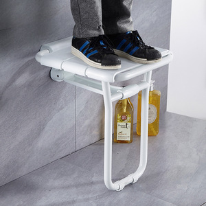 Siège de sécurité pliable pour salle de bain, chaise de douche en alliage d'aluminium blanc, capacité de 250 kg, pour usage en salle de bain pour personnes âgées - Product Image 3