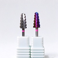 3XC Embouts de ponceuse à ongles en acier inoxydable, fraises en carbure de tungstène Volcano Tornado pour ponceuse à ongles électrique