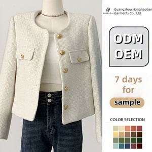 <span class=keywords><strong>Giacca</strong></span> da donna di alta qualità su misura primavera e autunno nuova moda ampia camicetta corta <span class=keywords><strong>giacca</strong></span> di <span class=keywords><strong>Tweed</strong></span> - Product Image 2