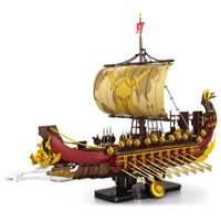 Reobrix 66104 2026 Nuevo Barco de Guerra, Decoración de Escritorio, Modelo de Barco Histórico, Ladrillos de Juguete para Adultos, Regalos, Sets de Bloques de Construcción