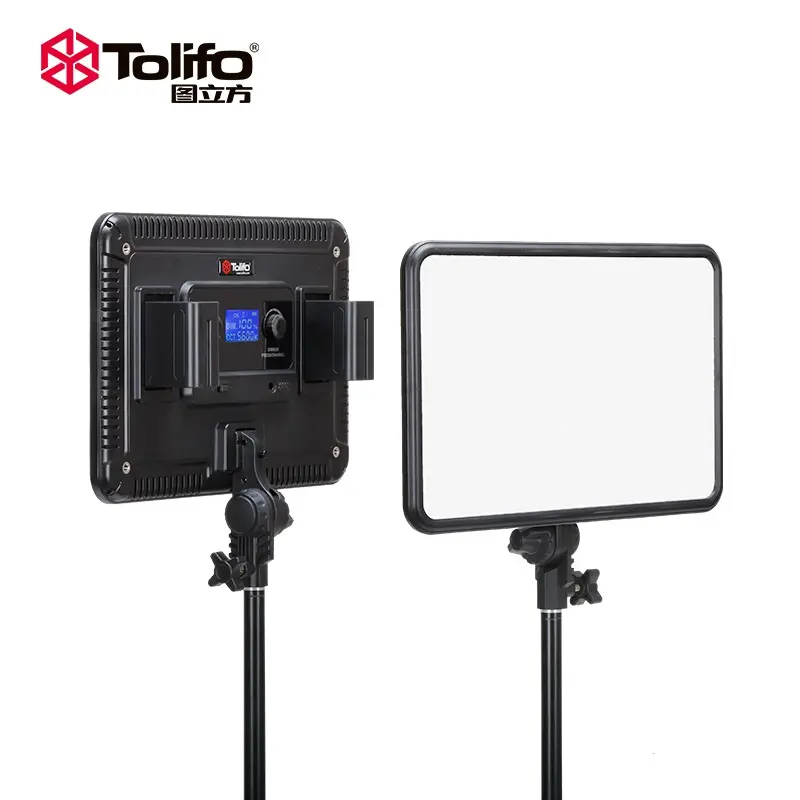 Tolifo stüdyo fotoğraf aydınlatma PT-L30B 30W LED 3200K-5600K Bi renk ince fotoğraf Video dolgu ışığı ile Tripod bağlama aparatı