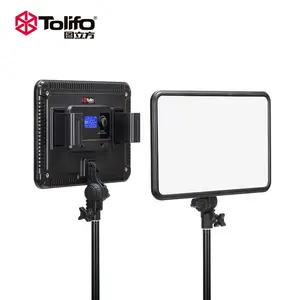 Tolifo Studio Fotografische Verlichting PT-L30B 30W Led 3200K-5600K Bi Color Slanke Fotografie Video Vullicht Met Statiefbevestiging