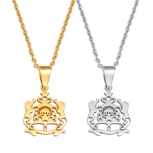 <span class=keywords><strong>Collier</strong></span> pendentif de style national <span class=keywords><strong>marocain</strong></span> pour femmes et filles, bijoux tendance en acier inoxydable pour les fêtes # 012262 - Product Image 1