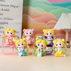 ชุดฟิกเกอร์อนิเมะ PVC ลึกลับ 6 ชิ้น กล่องสุ่ม 6 ซม. เซเลอร์มูน ของเล่นสะสมเซอร์ไพรส์สำหรับเด็กผู้หญิง ฟิกเกอร์เรซิ่น รูปปั้น กล่องสุ่ม - Product Image 3