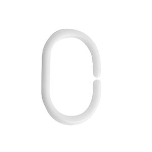 Ganchos para cortina de ducha, 12 unidades, diámetro 30 mm, longitud 9 cm, ancho 4 cm, altura 18 cm, para uso en el baño - Product Image 1