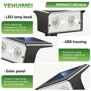 Lampada <span class=keywords><strong>Solare</strong></span> <span class=keywords><strong>da</strong></span> <span class=keywords><strong>Giardino</strong></span> Regolabile con Temperatura di Luce Variabile, IP65, Super Luminosa, Faretto <span class=keywords><strong>Solare</strong></span> per Esterni - Product Image 3
