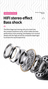 Hot bán tm60 HD âm thanh cảm ứng hoạt động lâu dài cuộc sống Tai nghe TWS Chip điện năng thấp mặc thoải mái không dây Earbuds - Product Image 5