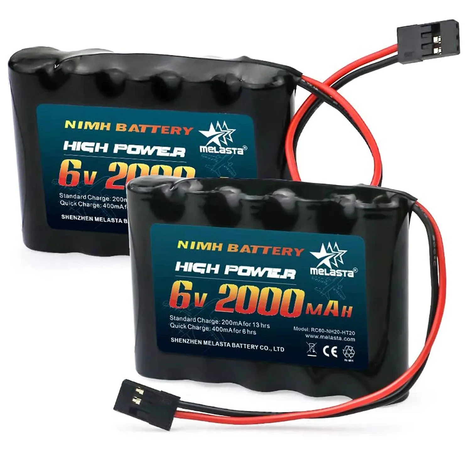 Melasta 5S 6V 2000mah wiederaufladbarer Nimh-Akkupack Rc-Akku für Futaba Flugzeug Flugzeug-Servo