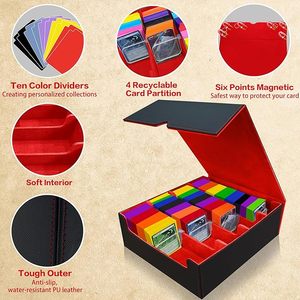 Caja para Cartas Commander Modelo K184_4, 24 Separadores de PU, Capacidad para 2400 Cartas, Compatible con TCG <span class=keywords><strong>Onmyoji</strong></span> PTCG, Regalo para Coleccionistas - Product Image 5