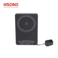 Batterie externe en alliage d'aluminium magnétique à charge rapide 20W Type C 5000mAh avec affichage LED et batterie au lithium 18650