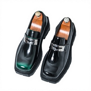 Fashion New Square Toe <b>Men's</b> Business Trend PU Leather Slip-On Dress <b>Shoes</b> Summer Autumn Large Size <b>Party</b> Loafer - Product Image 2