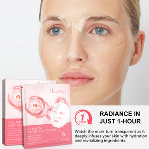Masque facial en feuille de verre coréen Ikzee 34g 1p, hydratant, <span class=keywords><strong>bio</strong></span>-collagène, pour raffermir et améliorer la vitalité de la peau - Product Image 6