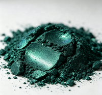 Poudre de pigment de revêtement à effet spécial GUANZUN pour l'impression d'emballages de luxe, vert holographique aluminium
