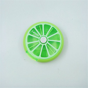 Một tuần xách tay 7-khoang báo chí-và-xoay trái cây Shape mini <span class=keywords><strong>Pill</strong></span> Box <span class=keywords><strong>Pill</strong></span> Organizer nhựa hộp thuốc - Product Image 3