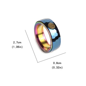 Anneau mécanique à cliquet réglable en acier inoxydable Tiebro, jouet EDC pour adolescents et adultes, anneau haptique, spinner anti-stress - Product Image 6