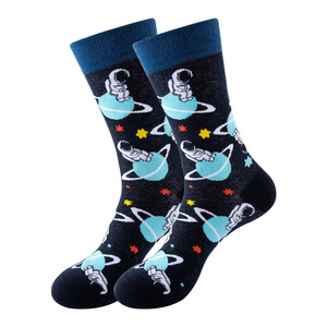 Baleine meilleur prix unisexe coton équipage chaussettes personnalisé univers astronaute lune planète thème fusée mode unisexe chaussettes - Product Image 6