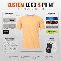 Vente en gros Nouvel arrivage Patchwork T-shirts à séchage rapide Polyester respirant T-shirt personnalisé Gym Plain Hommes T-shirt