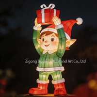Lanternes LED personnalisées de Noël et de Nouvel An, rennes à nez rouge, elfes, pour décoration intérieure et extérieure, vente en gros pour centres commerciaux