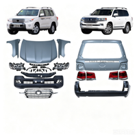全套改款升级套件适用于丰田兰德酷路泽 LC200 2008-2011 款，更新至 2016 款风格的保险杠、格栅、大灯