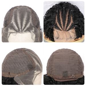 Perruque synthétique tressée au crochet style bohème 13x4 13x6 avec dentelle frontale HD transparente, style brésilien, pour femmes noires - Product Image 6