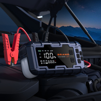 Démarreur de secours 4-en-1 16000 mAh avec compresseur d'air, crête de 4000 A, 160 PSI pour voitures essence 8.0L, diesel 6.0L, camions, SUV, bateaux