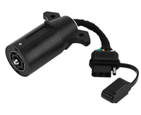 OEM 7-poliger Anhängerstecker auf 4-Wege-Flachstecker-Adapter 6-24V Anhängerstecker Rundsteckverbinder-Konverter für Wohnwagen