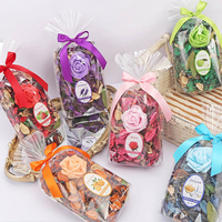 Pot-pourri Parfumé Fleurs Séchées Arôme pour Salle de Bain Chambre Décorative Sachet Désodorisant Fleur Séchée