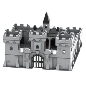 Château médiéval chaud 8 en 1, ruines de guerres, modèle d'action de la nature sauvage de la Seconde Guerre mondiale, ensembles de blocs de construction pour enfants, jouets de puzzle de modèle - Product Image 1