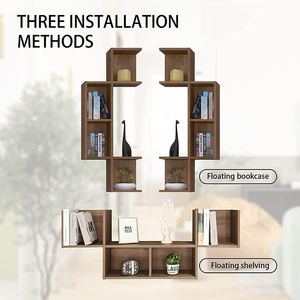 Estantería Flotante en Forma de E de Madera DU'S, Estante de Exhibición y Almacenamiento - Product Image 6