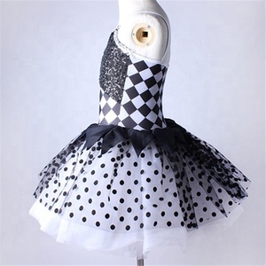 DL067 in bianco e nero per bambini <span class=keywords><strong>Costume</strong></span> da ballo per bambina costumi da ballo Hip Hop per spettacoli di scena a punto nero costumi da ballo Western - Product Image 2