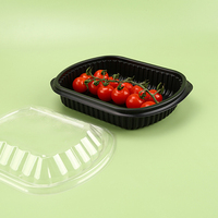 Conteneur d'emballage en plastique PP recyclable portable personnalisé pour poulet rôti canard avec couvercle anti-buée
