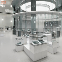 Vitrines de bijouterie miroir en acier inoxydable Vitrines de montres au design de luxe personnalisé à vendre