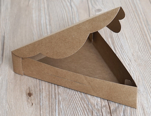 Boîte triangulaire en carton kraft jaune écologique de qualité alimentaire, emballage de crêpes, <span class=keywords><strong>pizza</strong></span>, tranche de gâteau, vente en gros - Product Image 3