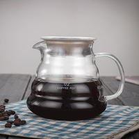 Ensemble de bouilloire en verre borosilicate de qualité, design moderne et classique, facile à utiliser, durable, pour le café, le thé et les boissons