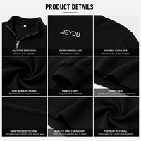 Sweat-shirt à col zippé 1/4 personnalisé OEM, brodé, en molleton de coton et polyester, écologique, durable, coupe décontractée, pour homme