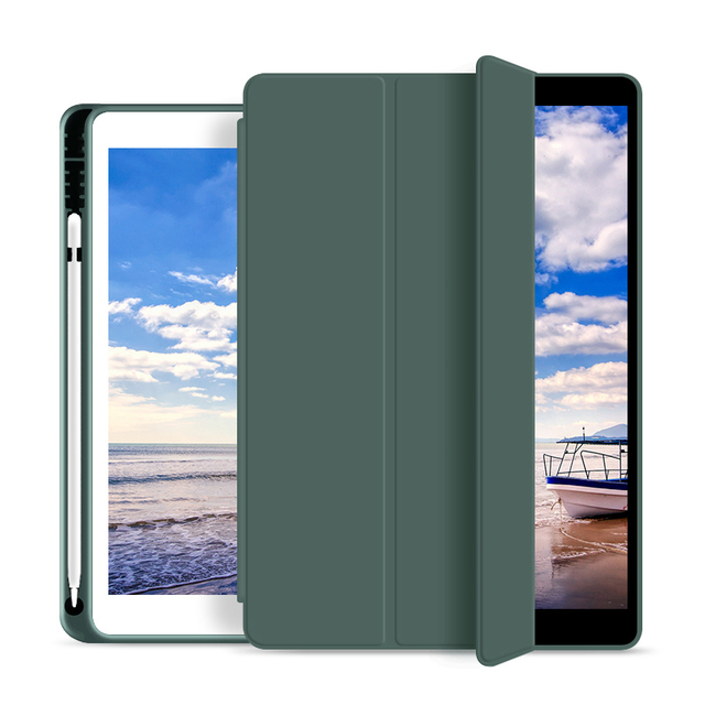Factory Wholesale Shockproof PU Silicone Back Cover Tablet case for iPad Pro 11 1st 2nd 3rd 4th Generation with Pencil Holder