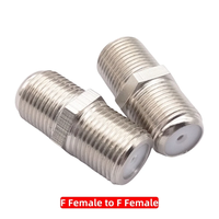 F Type coupleur adaptateur femelle F/F Jack connecteur droit vidéo TV câble connecteur pièces d'équipement électrique