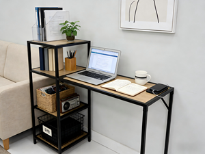 Bureau moderne à cadre en métal pliable et simple Bureau à domicile <span class=keywords><strong>pour</strong></span> salle d'étude Salle à manger Salon - Product Image 3