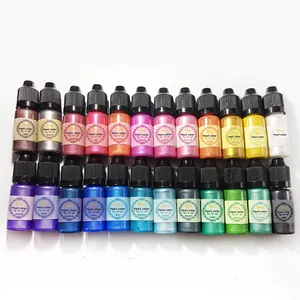 24 Màu Sắc Tố Nhựa & Cao Su Pigment DIY Làm Đồ Trang Sức Dayi Hiệu Ứng Colorant Sắc Tố Màu Sắc Ngọc Trai Lỏng Cho Uv Epoxy Resin