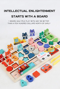 나무 동물 로그리즘 보드 - 숫자/모양/교통 인식을 위한 어린이 기능 매칭 장난감 안전하고 내구성이 뛰어난 교육 게임 - Product Image 5