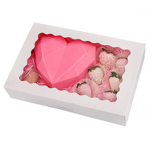 Boîtes Offre Spéciale de boulangerie de boîte de beignet avec la boîte d'emballage de biscuits de macaron de fenêtre de PVC - Product Image 4