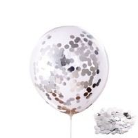 Ballons en latex transparents en gros, pré-remplis de confettis et de paillettes métalliques, pour décorations de fêtes d'anniversaire, de mariages et de révélation du sexe