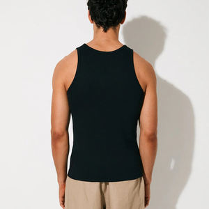 Débardeurs pour hommes grandes tailles, débardeurs de sport ajustés pour hommes, débardeurs côtelés en mélange de lyocell pour hommes - Product Image 6